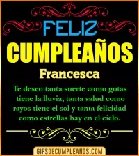 GIF Frases de Cumpleaños Francesca